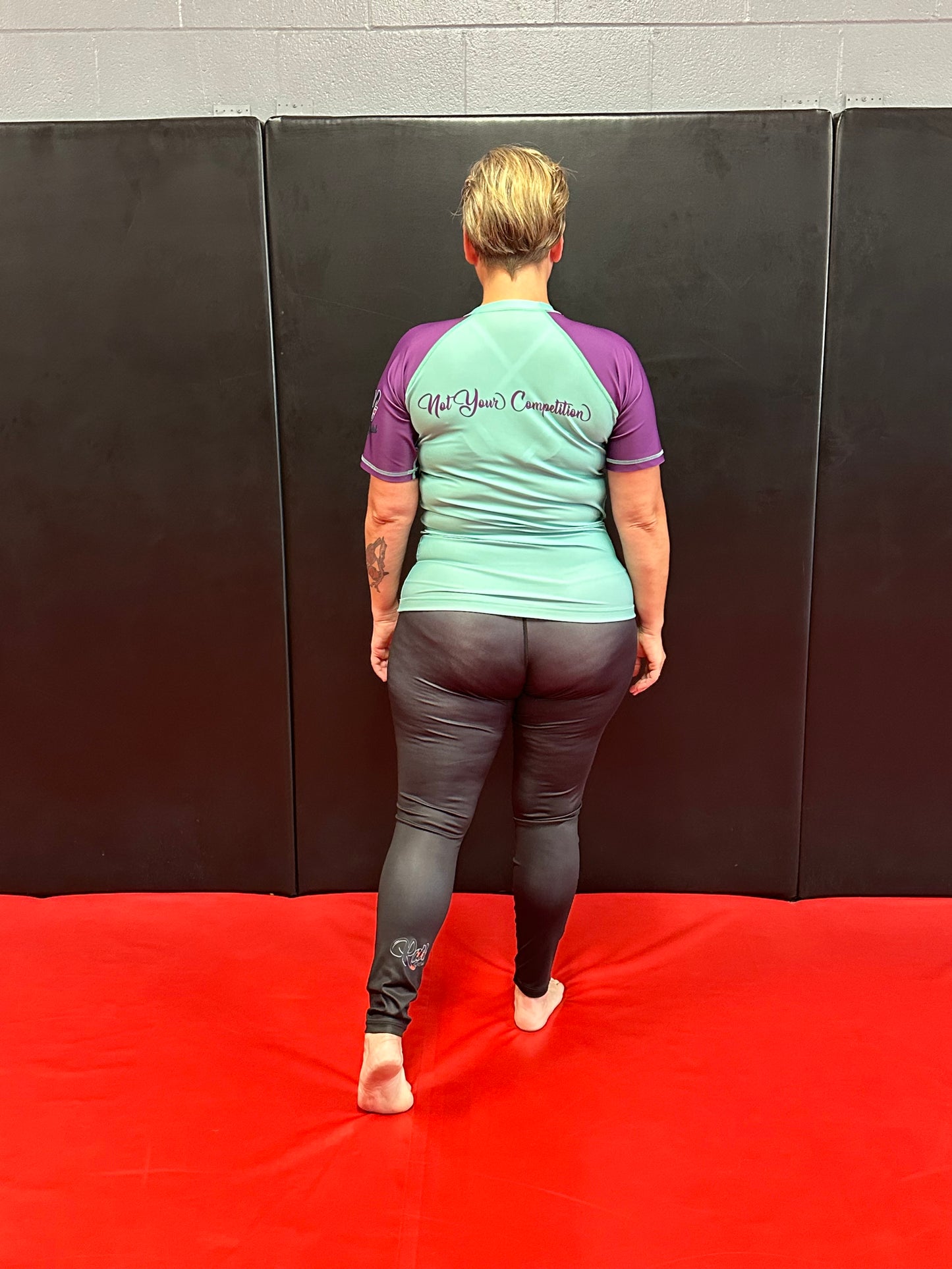Teal Old School Roll Model Rashguard