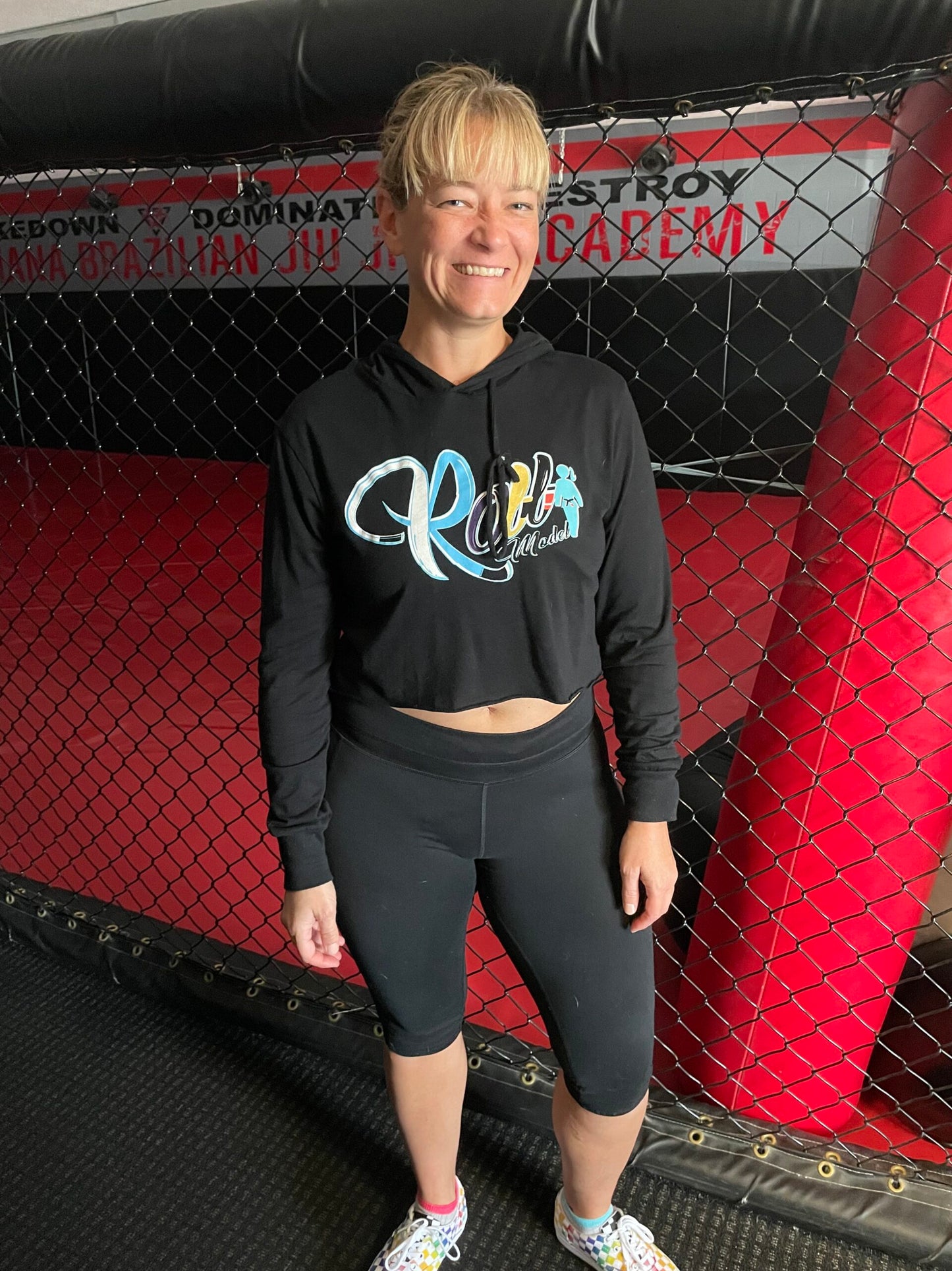 Roll Model Crop Hoodie