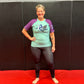 Teal Old School Roll Model Rashguard